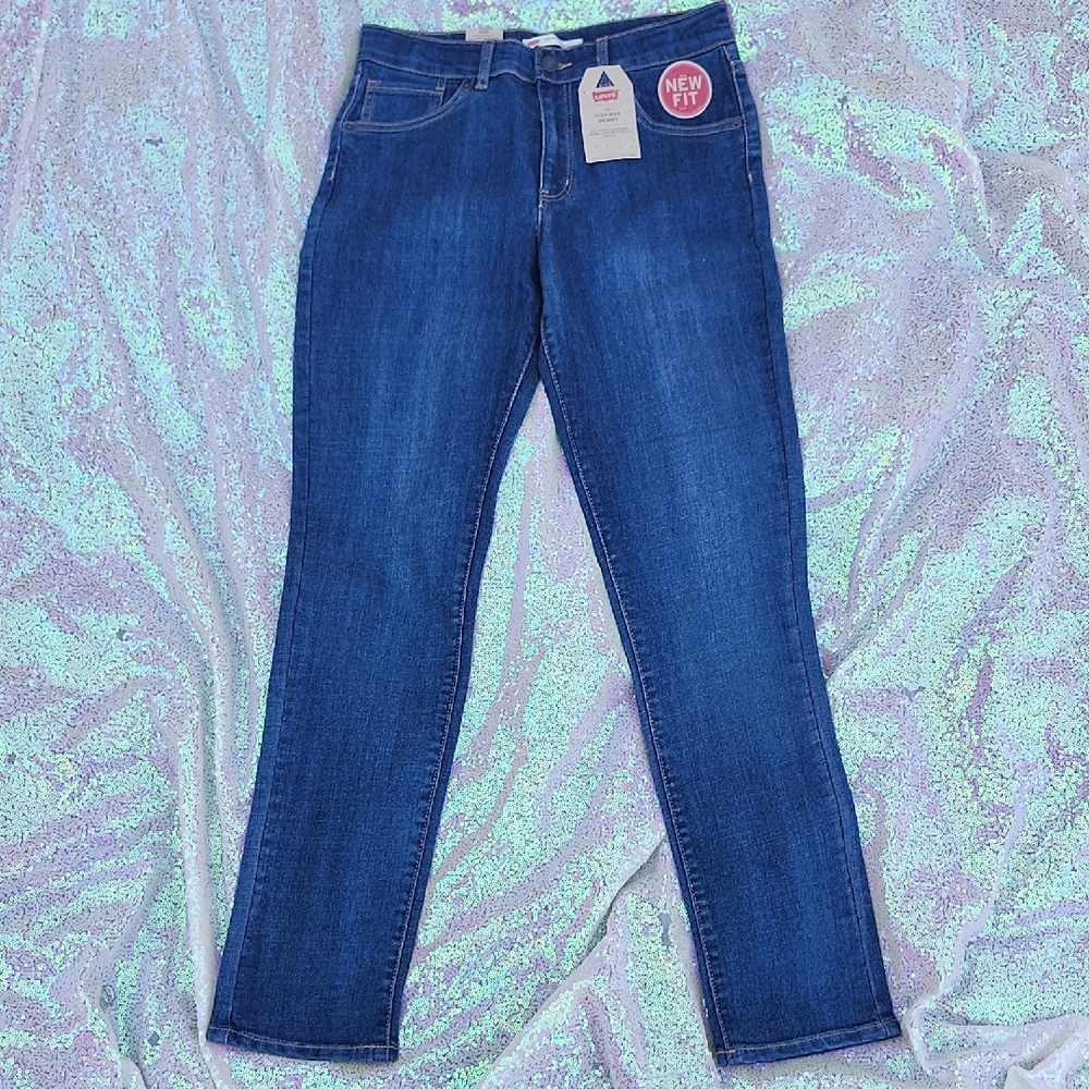Levi's Classic Blue Girl Kids Jeans 721 High Rise Skinny NWT! 16 R